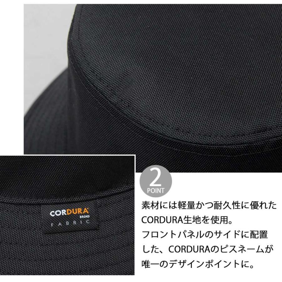 A.M.S. バケットハット メンズ 帽子 ハット コーデュラ 無地 黒 深め