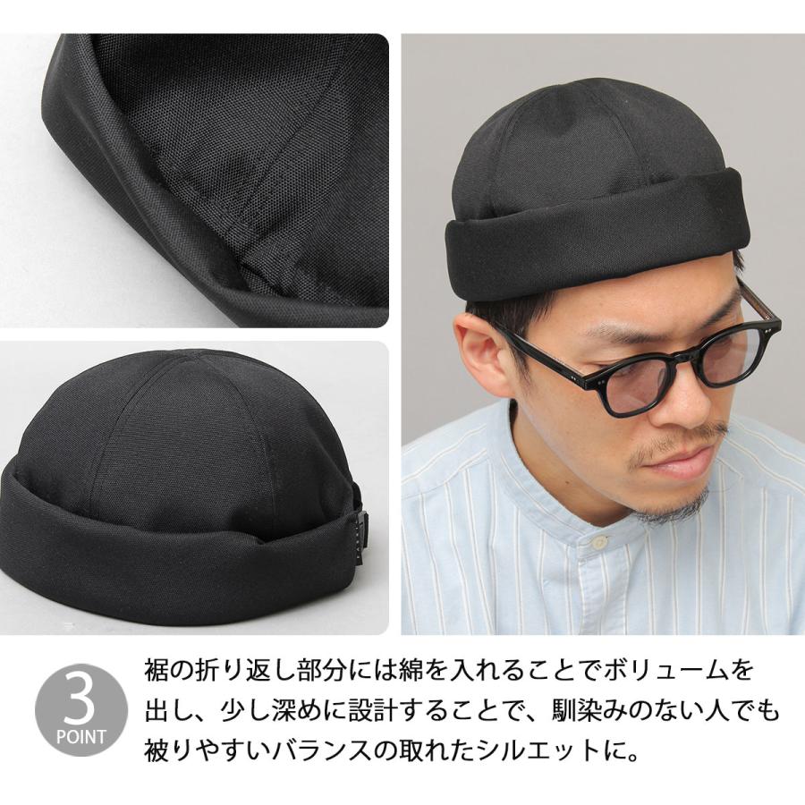 A.M.S. ロールキャップ 帽子 キャップ フィッシャーマンキャップ 黒