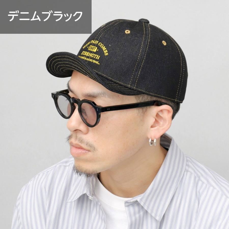 A.M.S. キャップ メンズ アンパイアキャップ デニム ツバ短い つば短い