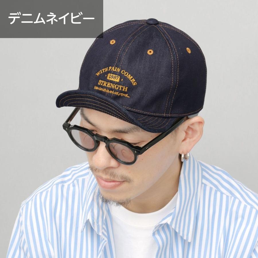 A.M.S. キャップ メンズ アンパイアキャップ デニム ツバ短い つば短い