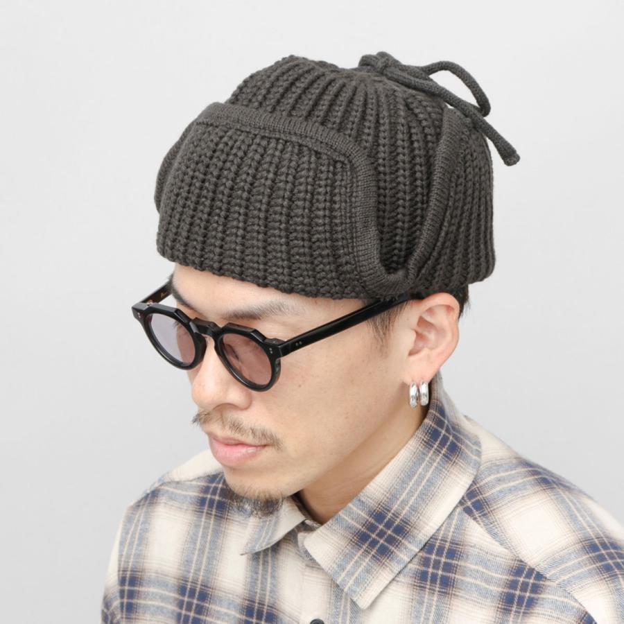 A.M.S. ニット帽 アビエーターキャップ 帽子 メンズ レディース ニット
