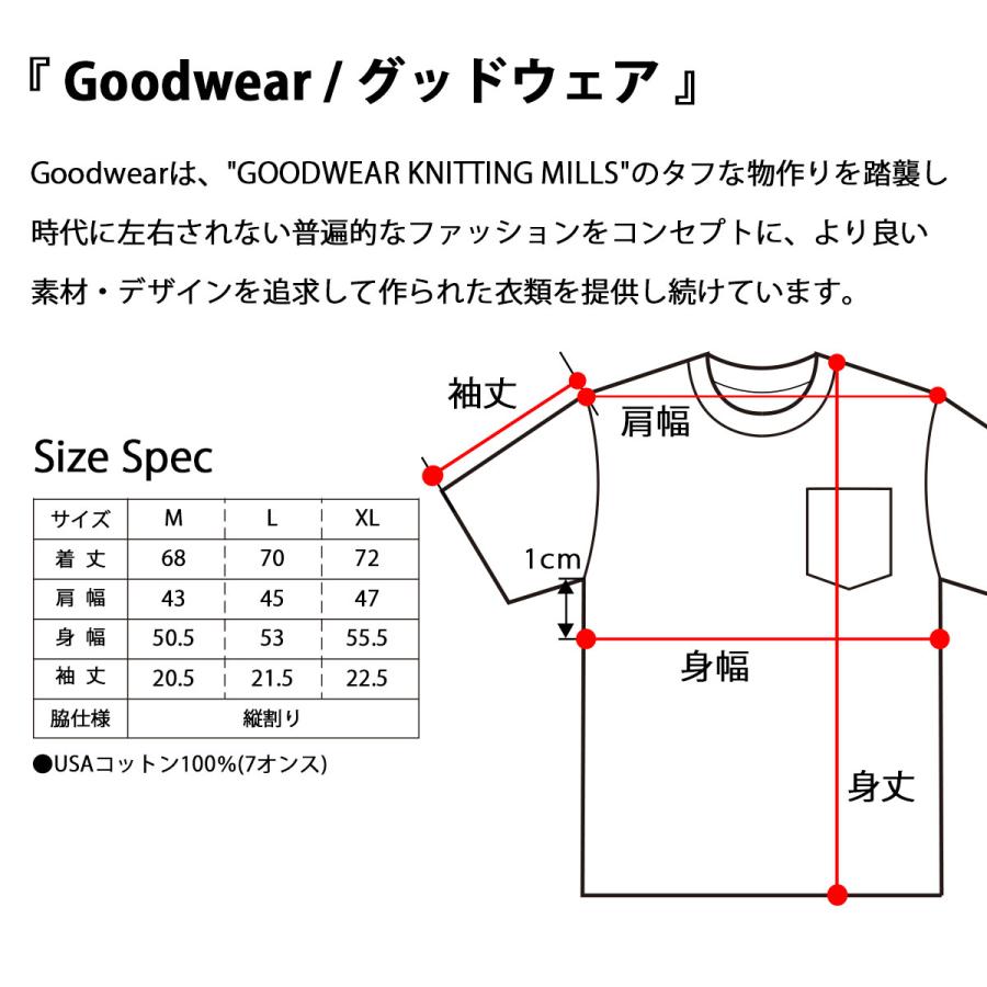 Goodwear（グッドウェア） 【2026年新色追加】Goodwear Tシャツ メンズ 