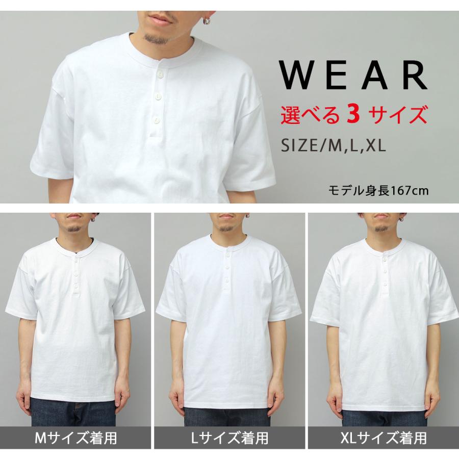 Goodwear（グッドウェア） Tシャツ メンズ 半袖 ヘンリーネック USA