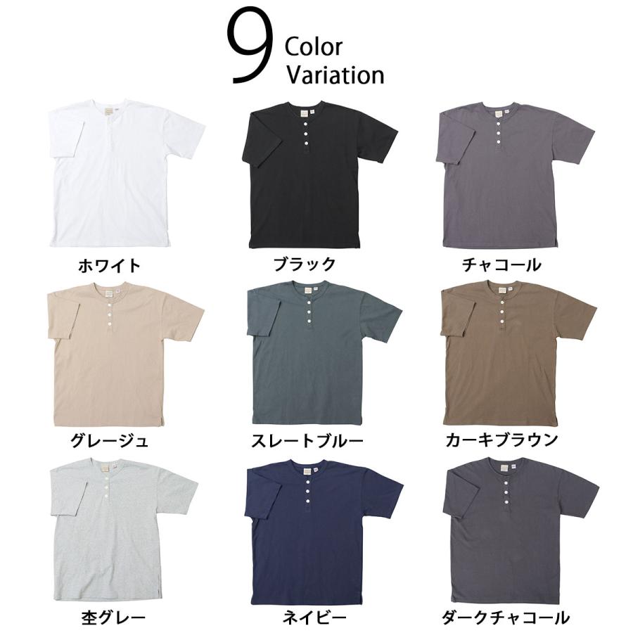 Goodwear（グッドウェア） Tシャツ メンズ 半袖 ヘンリーネック USA