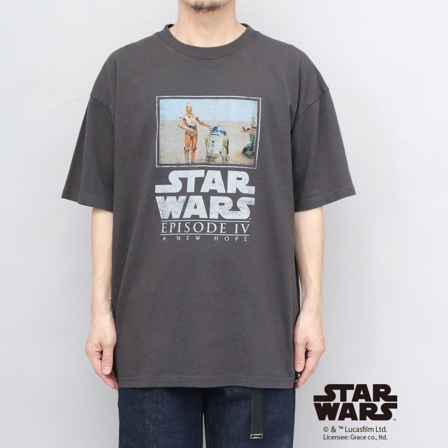 海外古着 美品✨️STAR WARS【L】スターウォーズ 半袖シャツ グレー Goodwear（グッドウェア） STAR WARS スター・ウォーズ Tシャツ 半袖