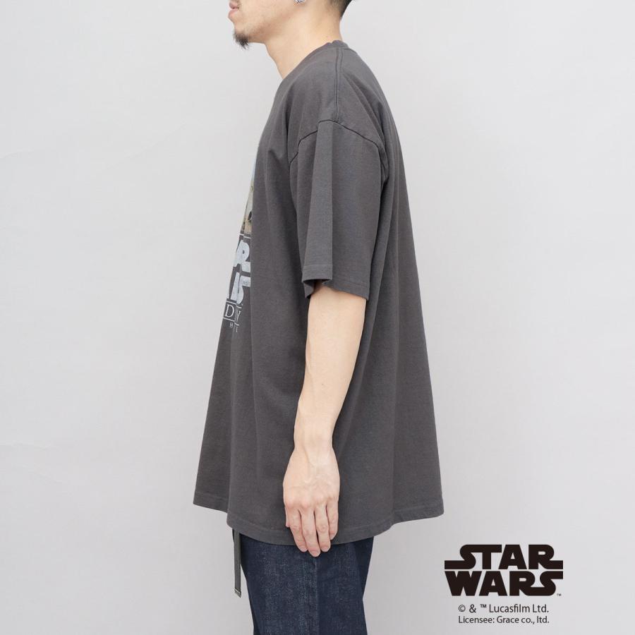 海外古着 美品✨️STAR WARS【L】スターウォーズ 半袖シャツ グレー A.M.S.｜STAR WARS スター・ウォーズ Tシャツ 古着風 プリント 半袖