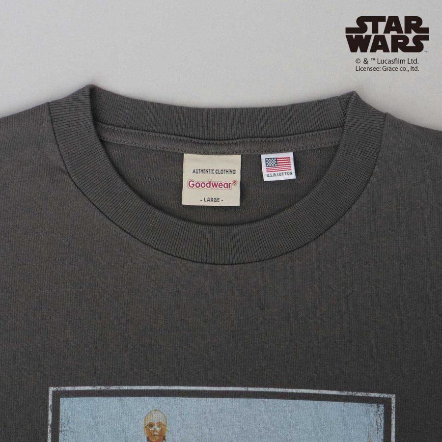 海外古着 美品✨️STAR WARS【L】スターウォーズ 半袖シャツ グレー A.M.S.｜STAR WARS スター・ウォーズ Tシャツ 古着風 プリント 半袖