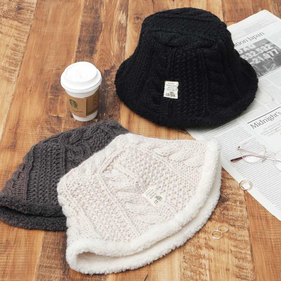 moz（モズ） ニット バケットハット レディース ハット 帽子 バケハ