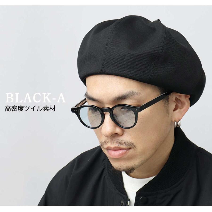 Basiquenti ベレー帽 メンズ レディース 春 夏 帽子 日本製 黒 グレー