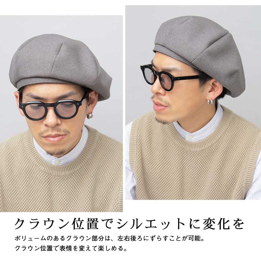 ミスターカバー Mr.COVER ベレー帽 キャスケット メンズ 日本製 無地 シンプル 黒｜a-m-s｜04