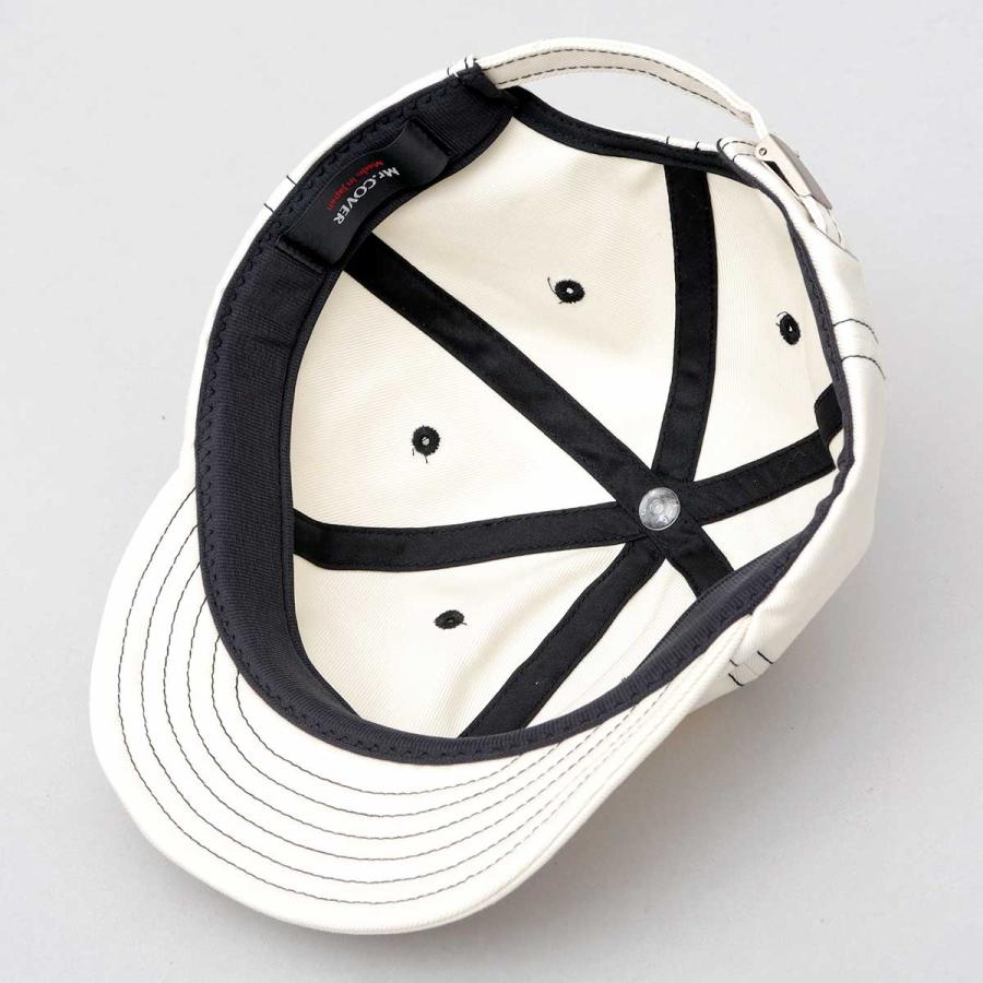 キャップ 帽子 メンズ つば短い アンパイアキャップ ツバ短い ショートバイザー 無地 シンプル 黒 白 紺 日本製 ミスターカバー Mr.COVER｜a-m-s｜08