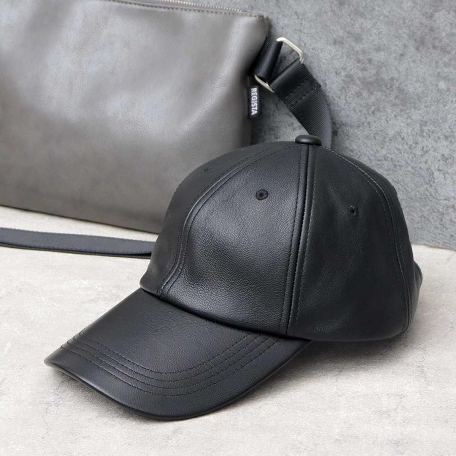 Mr.COVER キャップ レザーキャップ メンズ 帽子 本革 レザー つば長め