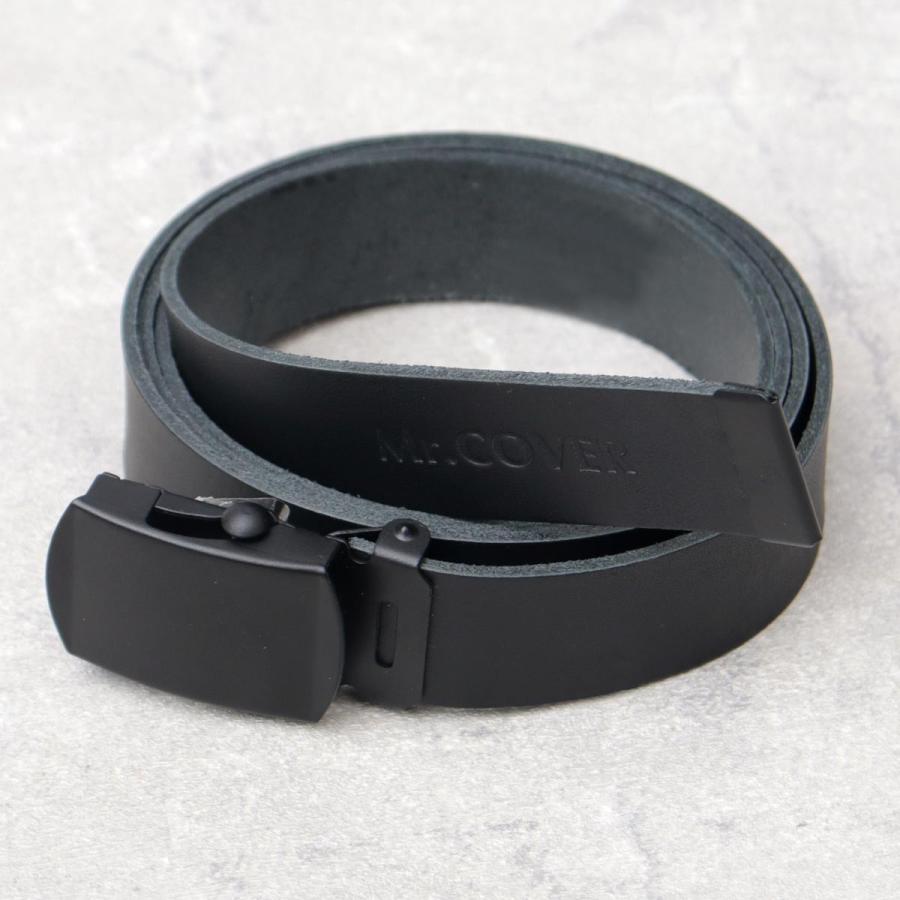 Mr.COVER ベルト メンズ 本革 穴なし ガチャベルト レザーベルト