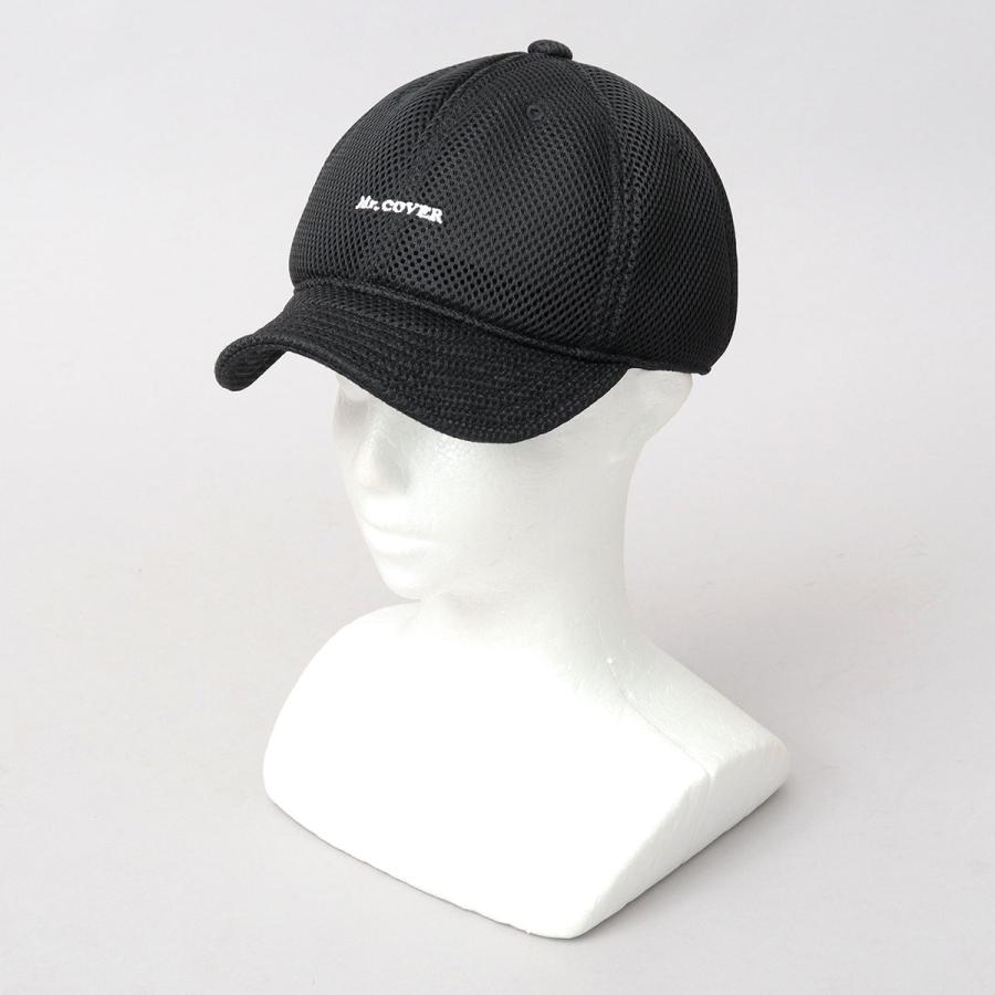 Mr.COVER メッシュキャップ メンズ 夏 アンパイアキャップ 黒 帽子
