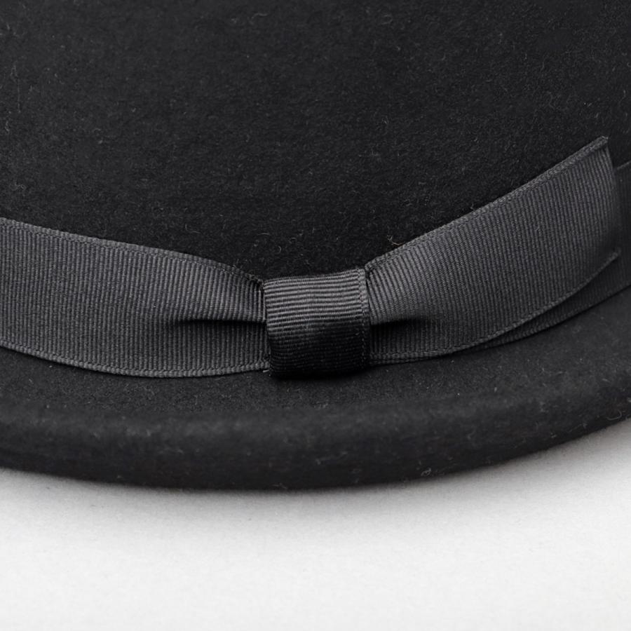 ハット ボーラーハット メンズ ウール フェルト 秋冬 ダービーハット ダービー帽 帽子 シンプル 黒 ベージュ 無地 つば短 秋冬小物 おしゃれ | Ruben | 04