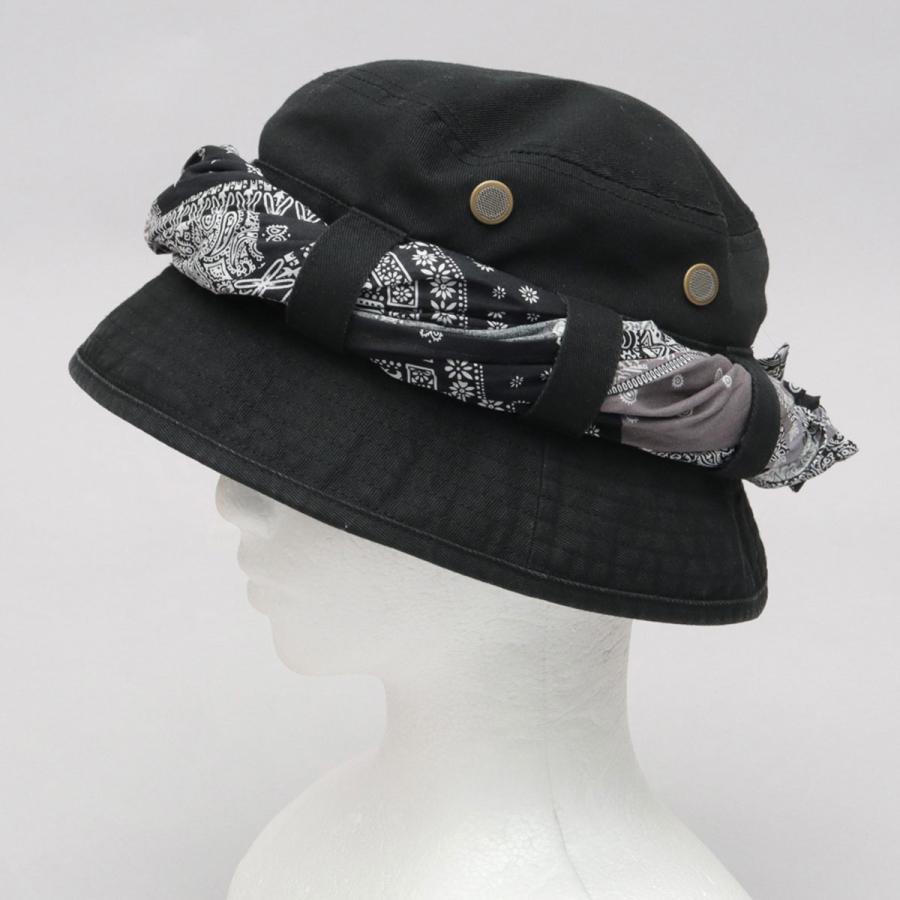 ReqHatter バケットハット ブーニーハット バンダナ付き メンズ