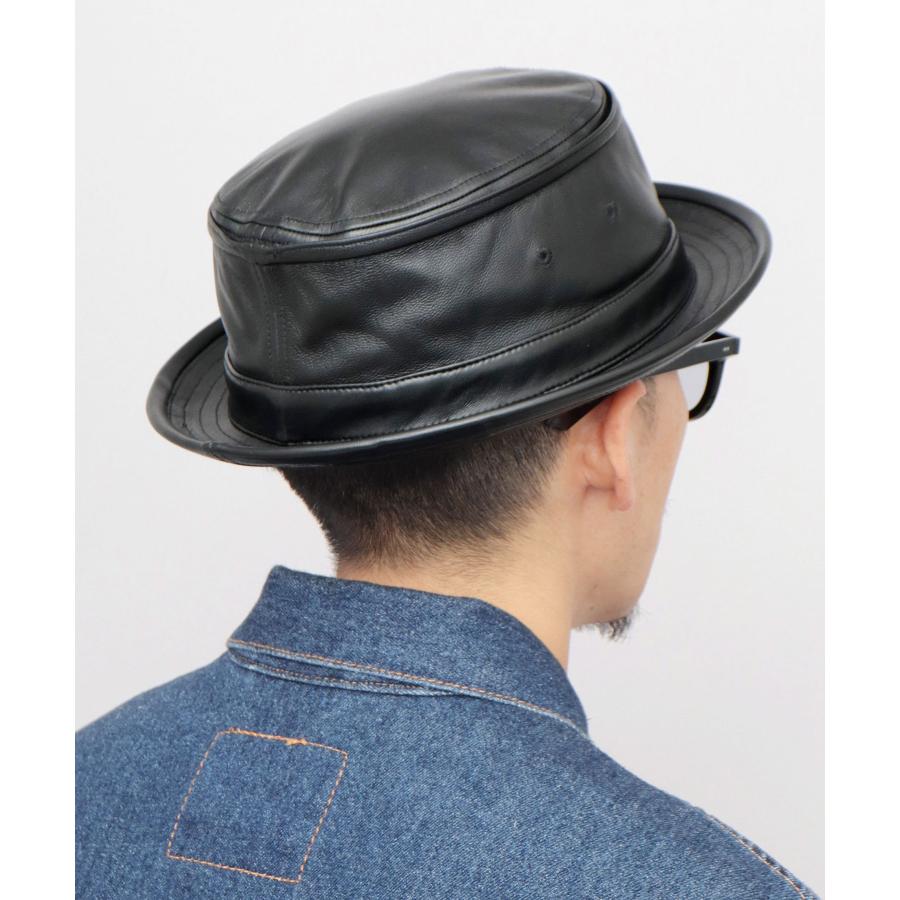ReqHatter（レックハッター） ポークパイハット 本革 ラムレザー
