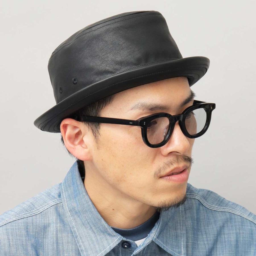 クールフェム　ポークパイハット　新品　未使用 Basiquenti ポークパイハット メンズ レディース フェイクレザー PU