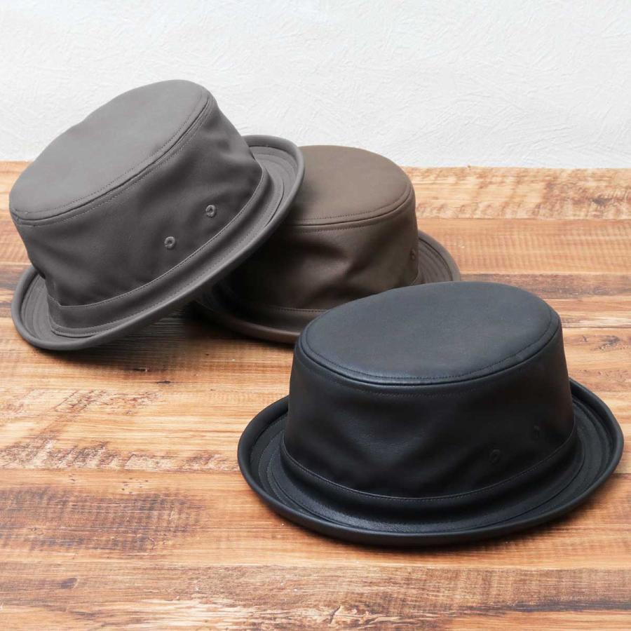 クールフェム　ポークパイハット　新品　未使用 Basiquenti ポークパイハット メンズ レディース フェイクレザー PU