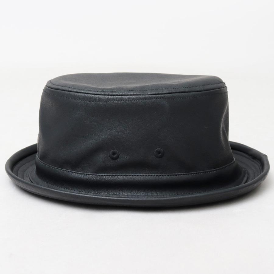 Basiquenti ポークパイハット メンズ レディース フェイクレザー PU