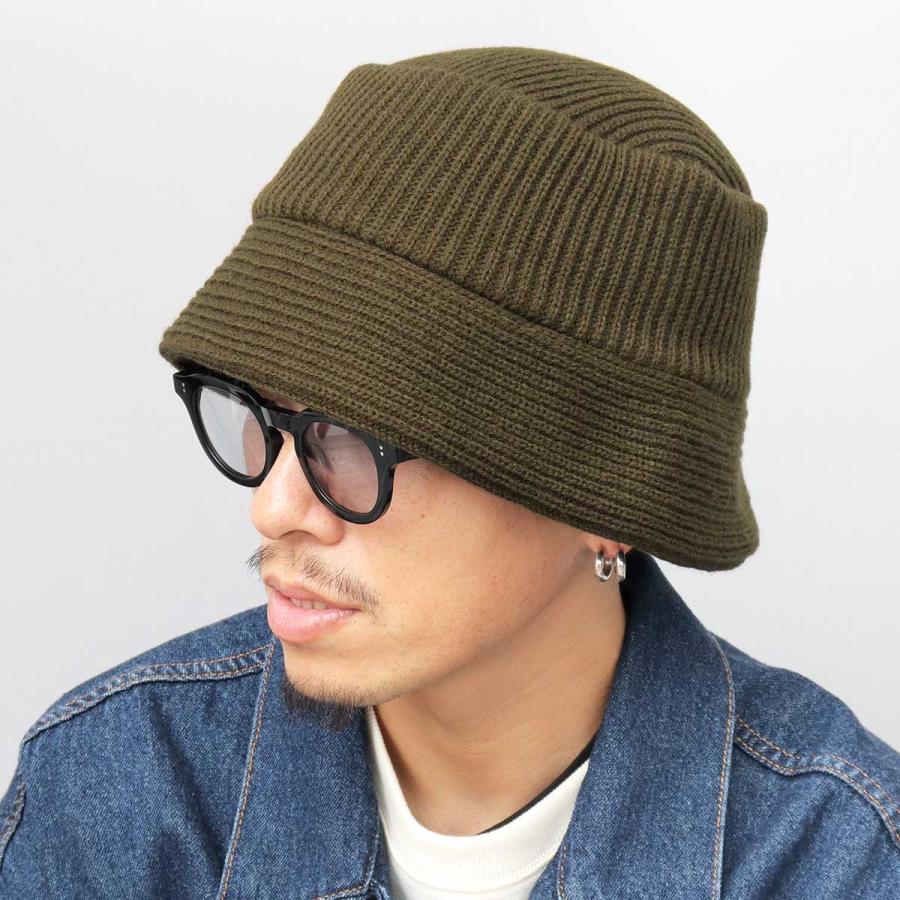 Basiquenti バケットハット リブニット ニットハット 防寒 秋冬 メンズ