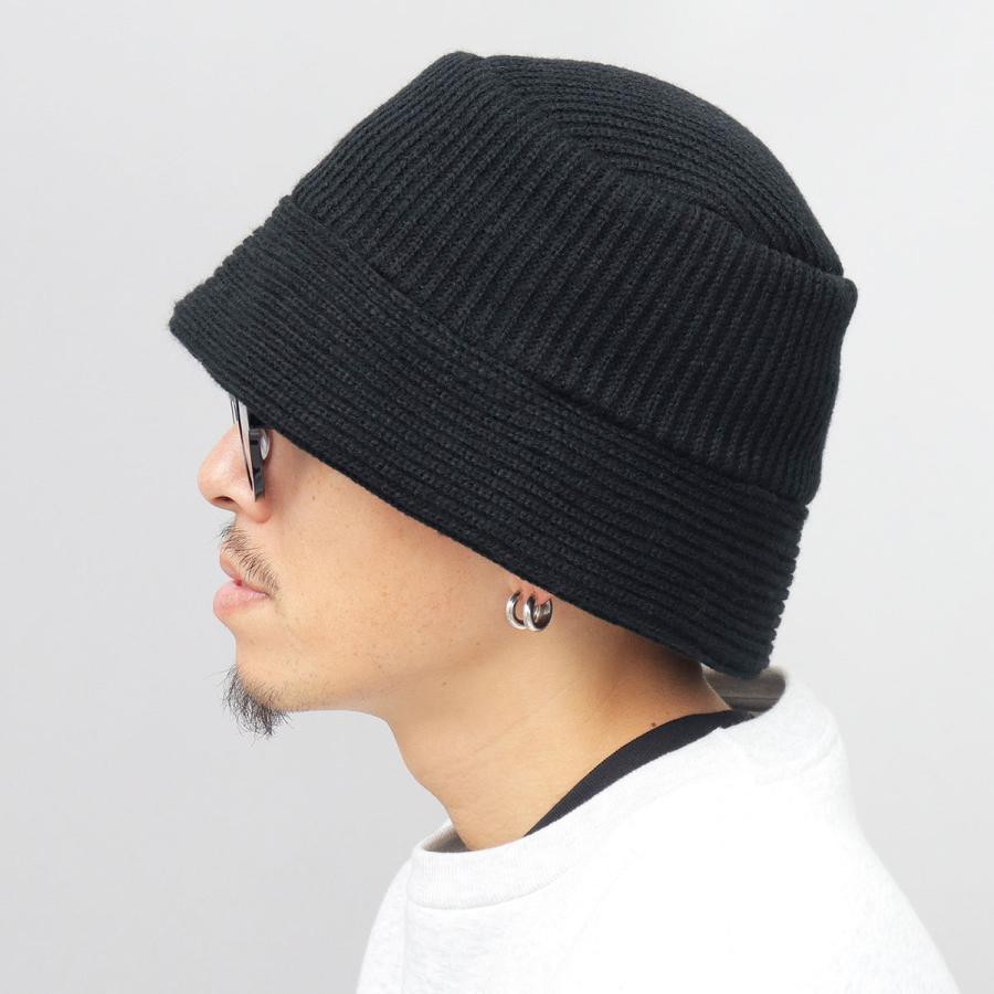 Basiquenti バケットハット リブニット ニットハット 防寒 秋冬 メンズ