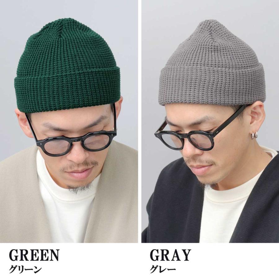 Basiquenti ワッフルニットワッチ メンズ レディース ニット帽 深め