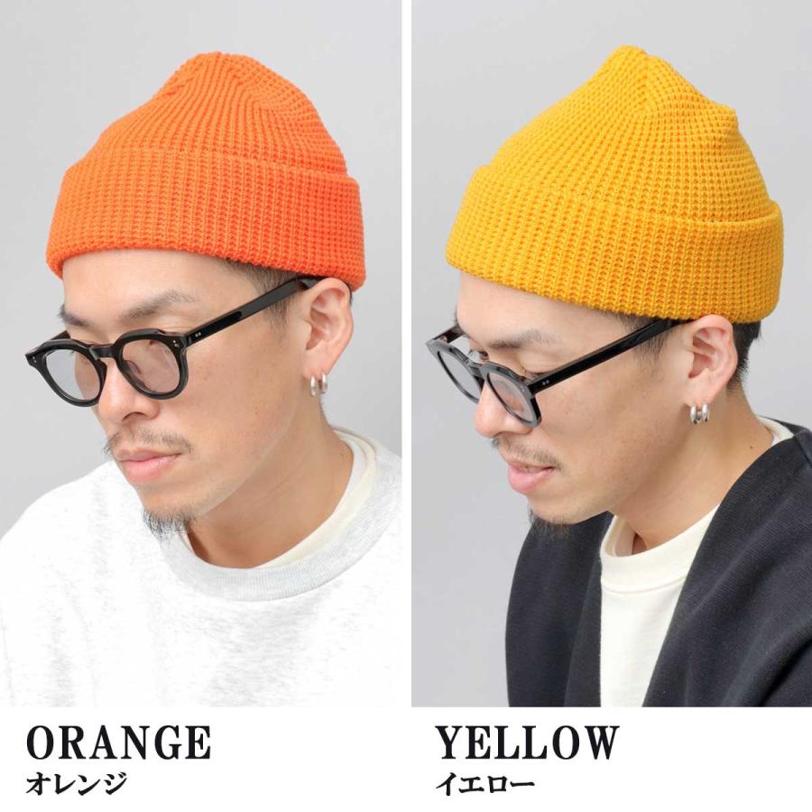 Basiquenti ワッフルニットワッチ メンズ レディース ニット帽 深め