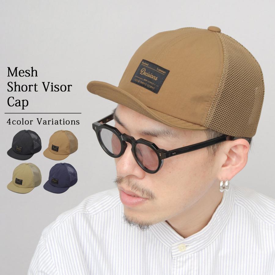 Basiquenti ショートバイザー キャップ メッシュ アンパイアキャップ 