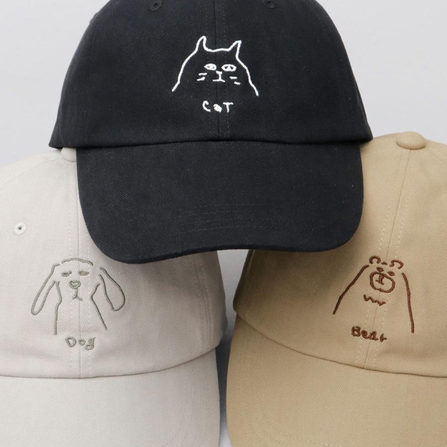 A.M.S. キャップ アニマル刺繍 メンズ レディース ゆるかわ 手描き風