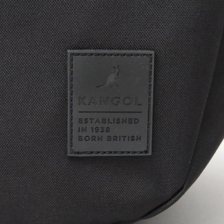 KANGOL カンゴール ショルダーバッグ メンズ レディース 斜めがけ バッグ A4 通勤 通学 ラバータグ ロゴ 舟形 バナナ型 黒 ブラック ギフト | KANGOL | 04