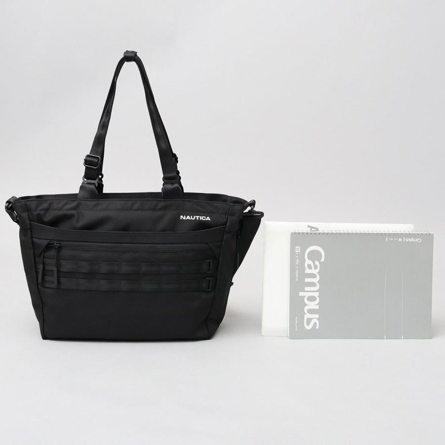 NAUTICA ノーティカ トートバッグ メンズ レディース A4 大容量 ビジネストート 2WAY マチ拡張 ポリエステル 多ポケット 通勤 通学 出張 旅行 父の日 ギフトの画像