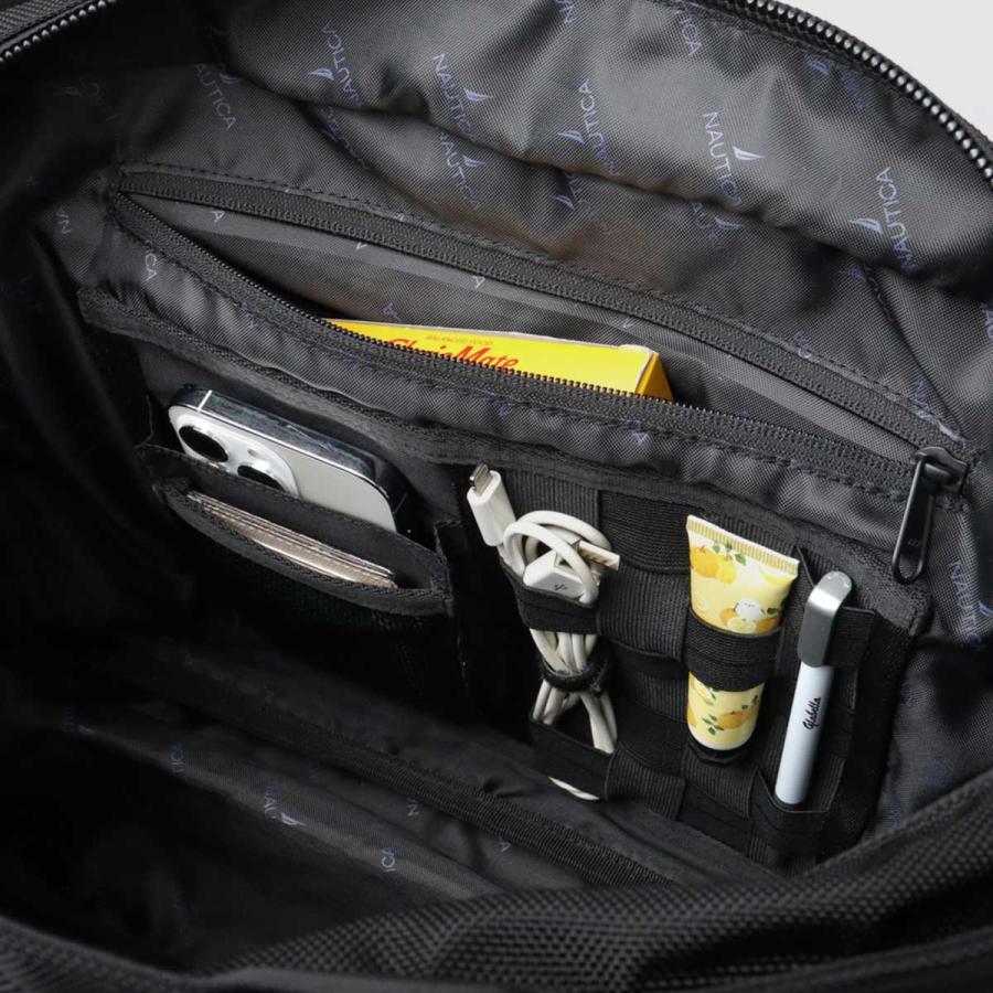 NAUTICA ノーティカ トートバッグ メンズ レディース A4 大容量 ビジネストート 2WAY マチ拡張 ポリエステル 多ポケット 通勤 通学 出張 旅行 父の日 ギフトの画像