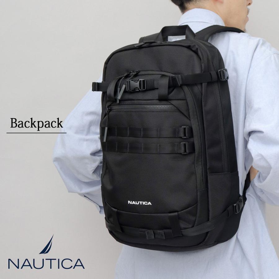 NAUTICA ブラック リュック ノーティカ NAUTICA リュック ビジネスリュック メンズ 黒 シンプル 撥