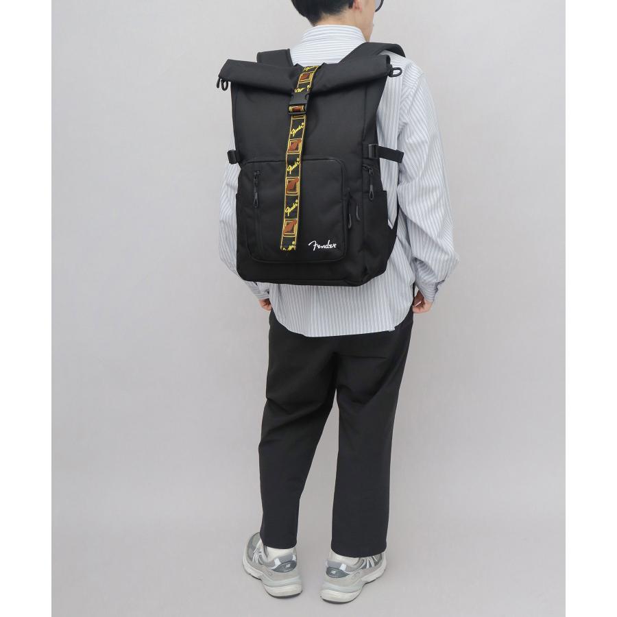Fender ロールトップバックパック ブラック Fender（フェンダー） ロールトップ バックパック リュック 大容量