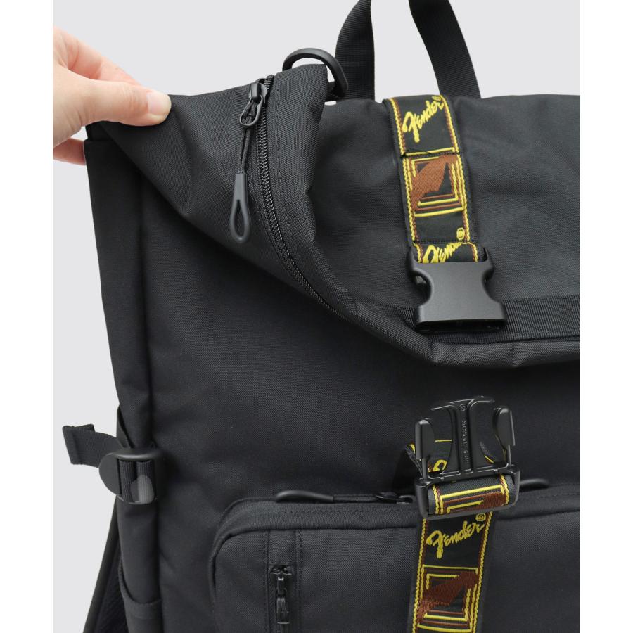 Fender ロールトップバックパック ブラック Fender（フェンダー） ロールトップ バックパック リュック 大容量