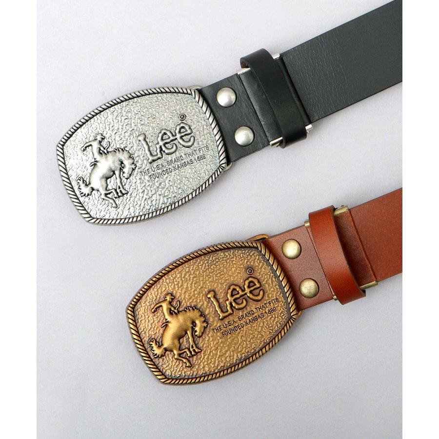 Lee（リー） 本革 レザーベルト メンズ 跳ね馬 ウエスタン 大きめ