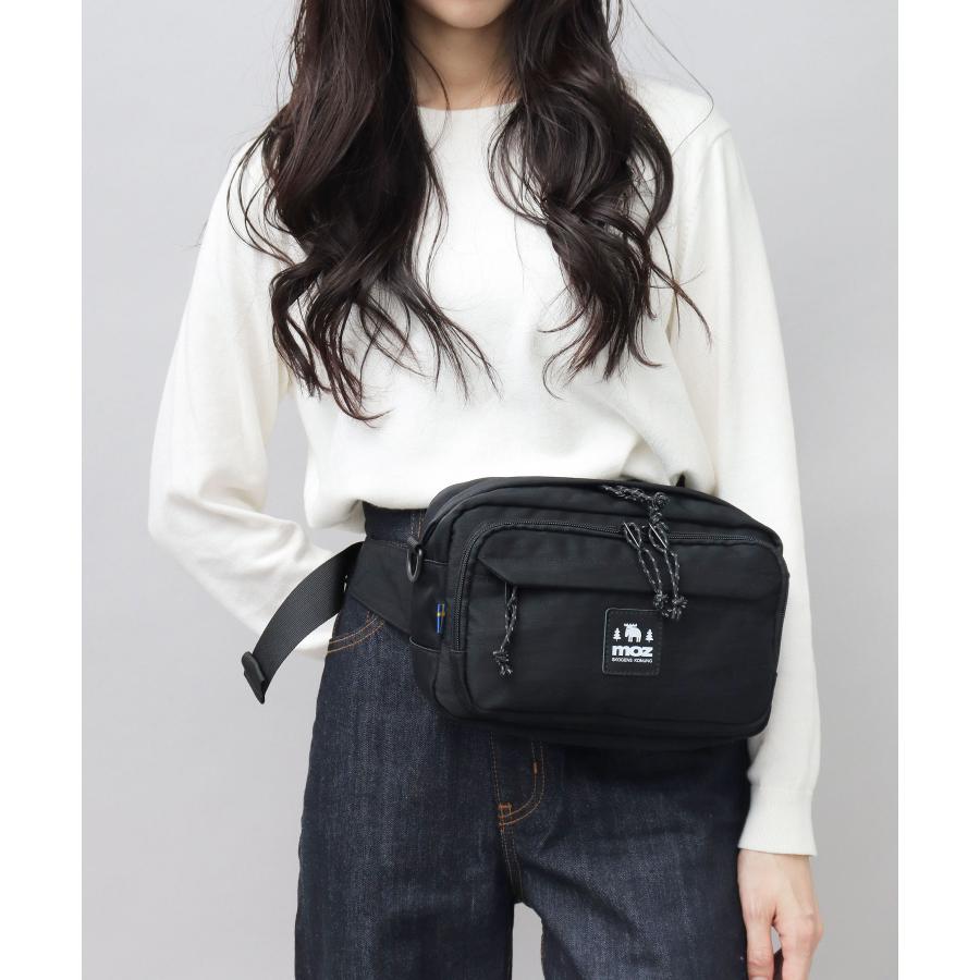 moz（モズ） 2way ウエストポーチ ウエストバッグ 撥水スクエア型
