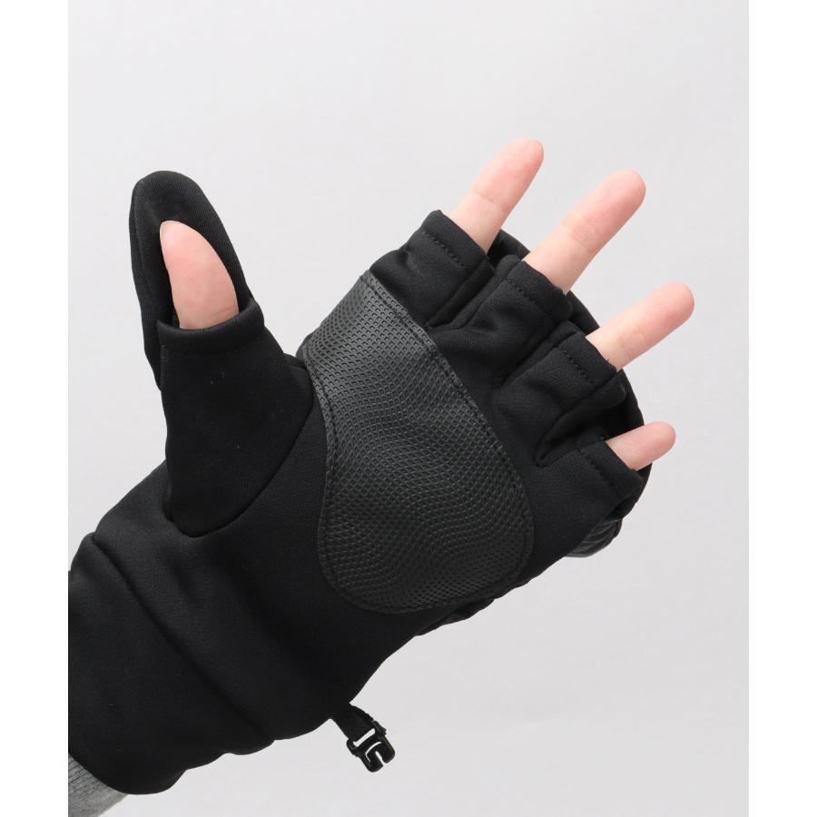【シーズン売切限定値下】新品未使用1PIU1UGUALE3 手袋 ブラックミトン GERRY（ジェリー） 手袋 メンズ 2WAY ミトン 中綿 フードミトン
