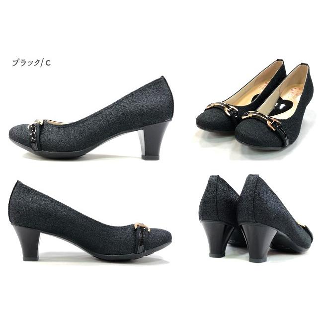 PRET-A プレタ9573 パンプス リボン らくちんブラック : A-MART Yahoo