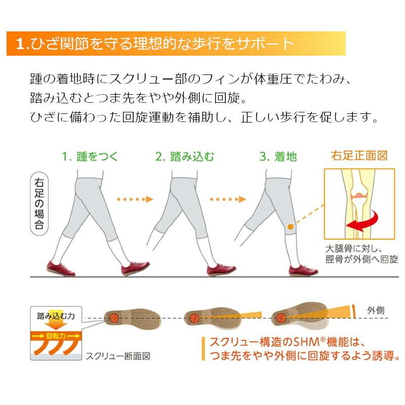 アサヒ メディカルウォーク ASAHI Medical Walk CC L013 KV3009  レディース 婦人靴 膝 ひざ 歩行サポート 楽ちんパンプス 走れるパンプス｜a-mart-store｜04