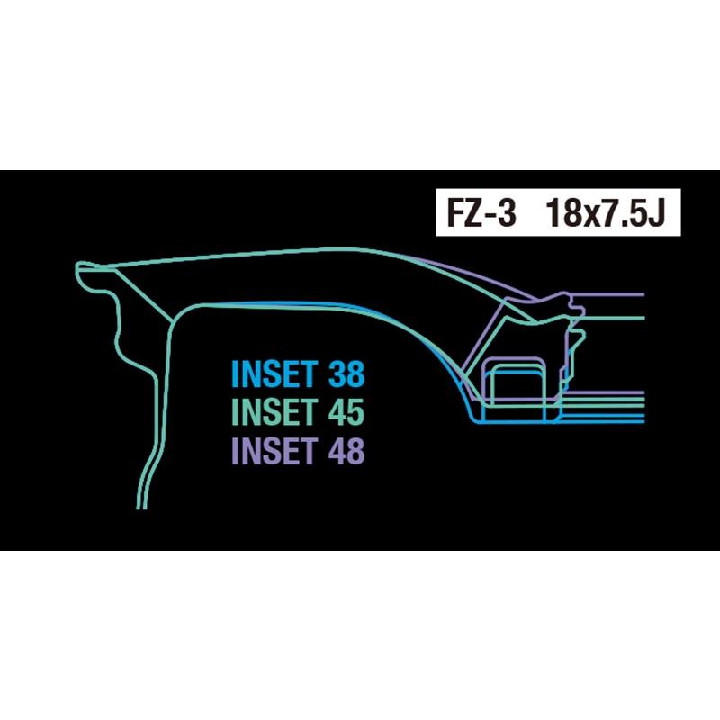 WEDS ウェッズ 0039455 アルミホイール1本 F-ZERO FZ-3 18インチ リム幅7.5J インセット+38 5穴 PCD114.3 BRUSHED | WEDS | 02