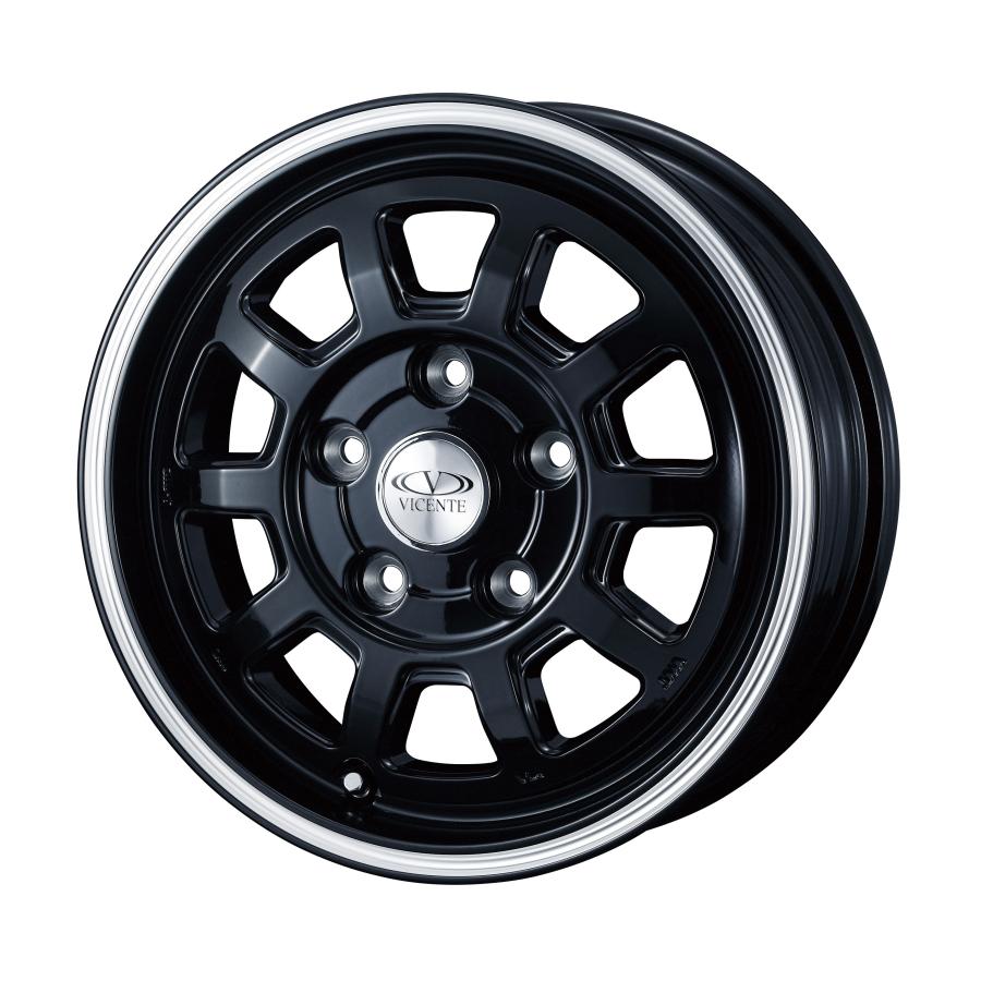 個人宅直送不可 WEDS ウェッズ 0040113 アルミホイール1本 VICENTE-06 TL 13インチ リム幅5.0J インセット+45 5穴 PCD114.3 BLACK/POLISH-LINE | WEDS
