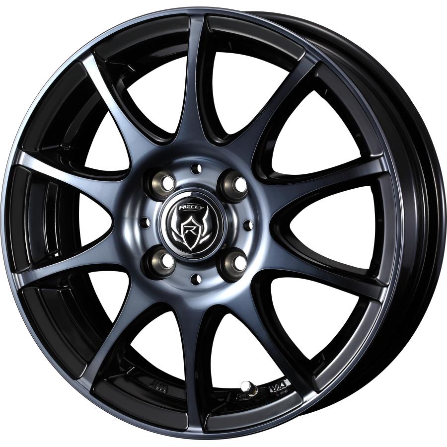 WEDS ウェッズ 0040516 アルミホイール1本 RIZLEY KC 15インチ リム幅5.5J インセット+50 4穴 PCD100 BLACK/POLISH BC