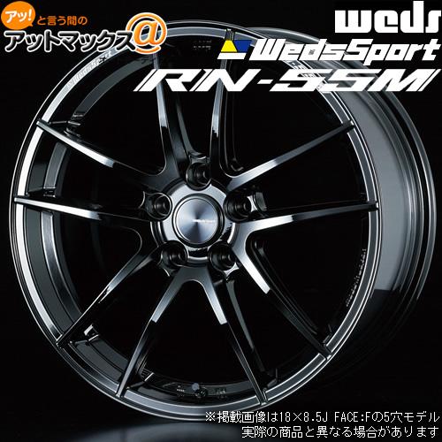 WedsSport ウェッズスポーツ RN-55M ブラック 18インチ 4本 ウェッズスポーツ RN55M 18インチ 7.5J インセット45 5穴 FACE F