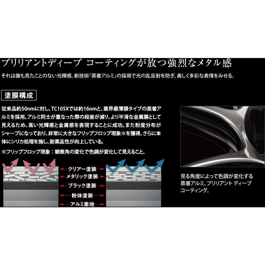4本購入で特典付 WEDS ウェッズ 0073543 アルミホイール 1本 WEDSSPORT TC-105X 18インチ リム幅9.5 インセット+45 5穴 PCD100 EJ-TITAN | WEDS | 14
