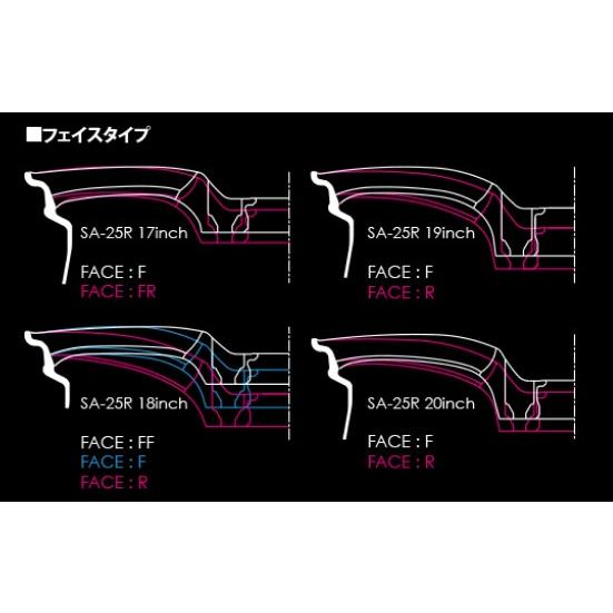 4本購入で特典付 WEDS ウェッズ 0073813 アルミホイール1本 WEDSSPORT ウェッズスポーツ SA25R 19インチ 8.0 +45 5穴 114.3 PSBの画像