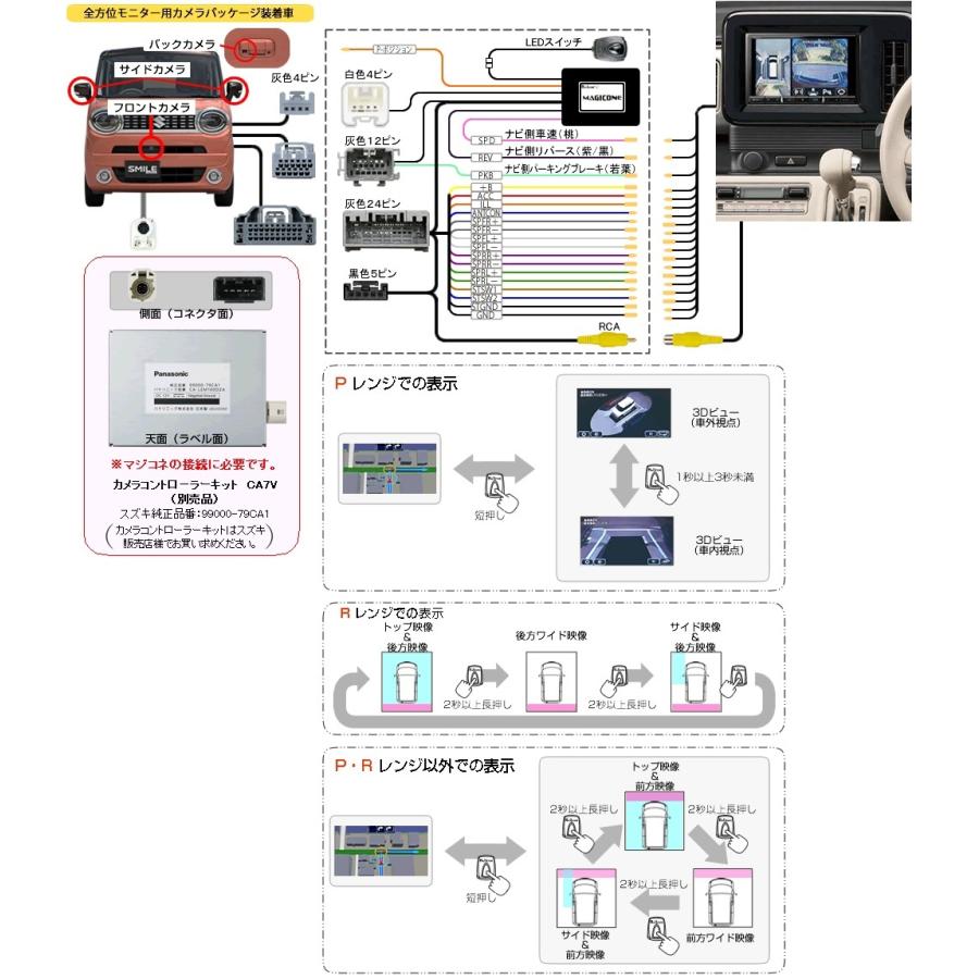 入荷中 スズキ 純正パーツ 全方位カメラ付き車両のバックカメラ