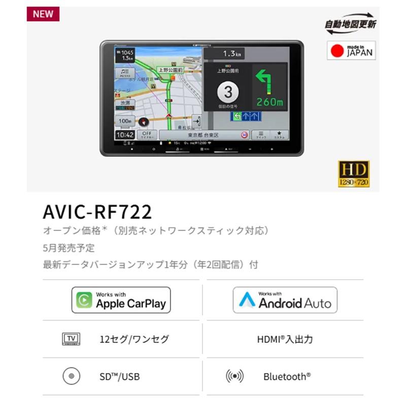 Pioneer AVIC-RF722 カーナビ　楽ナビ AVIC-RZ722 商品概要 | 楽ナビ | カーナビ | パイオニア株式会社
