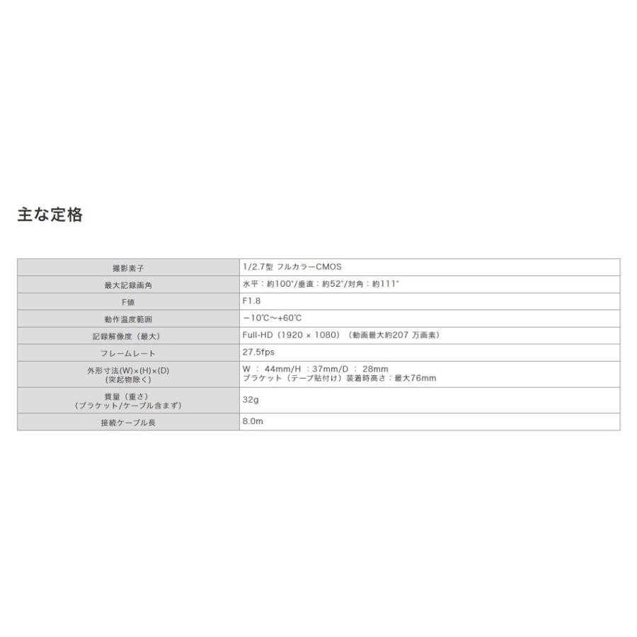 ケンウッド KENWOOD CMOS-DR750 DRV-C750対応 車外後方撮影用